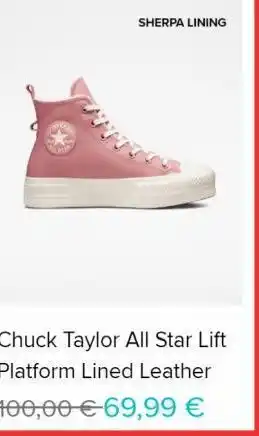 Converse Sherpa lining chuck taylor all star lift platform lined leather 400,00 €69,99 € oferta