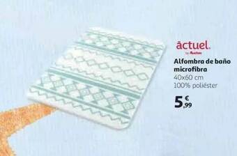 Alcampo Actuel Alfombra De Baño Microfibra 40x60 cm oferta