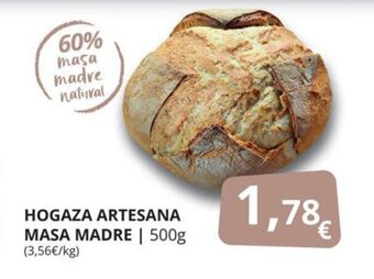 Supermercados MAS Hogaza artesana masa madre oferta