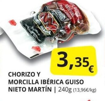 Supermercados MAS Chorizo y morcilla ibérica guiso nieto martin oferta