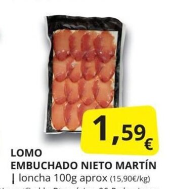 Supermercados MAS Lomo embuchado nieto martin oferta