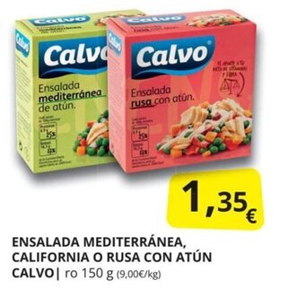 Supermercados MAS Ensalada mediterránea, california o rusa con atún calvo oferta