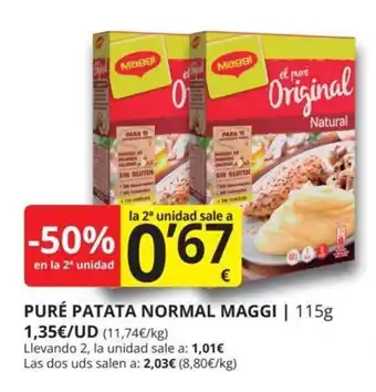 Supermercados MAS Puré patata normal maggi oferta