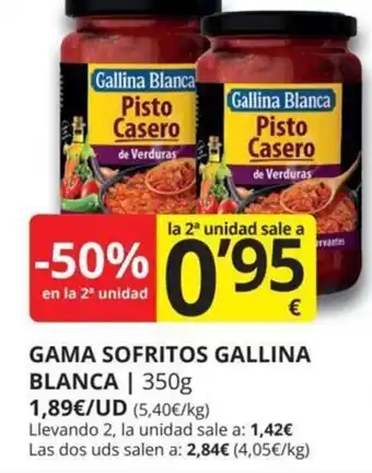 Supermercados MAS Gama sofritos gallina blanca oferta
