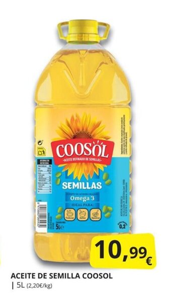 Supermercados MAS Aceite de semilla coosol oferta