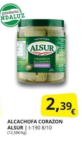 Supermercados MAS Alcachofa corazon alsur oferta