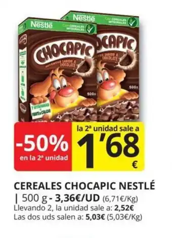 Supermercados MAS Cereales chocapic nestlé oferta
