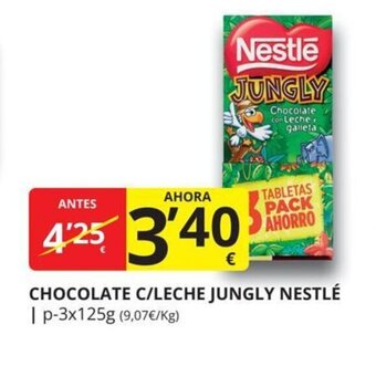 Supermercados MAS Chocolate c/leche jungly nestlé oferta