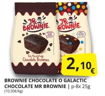 Supermercados MAS Brownie chocolate o galactic chocolate mr brownie oferta