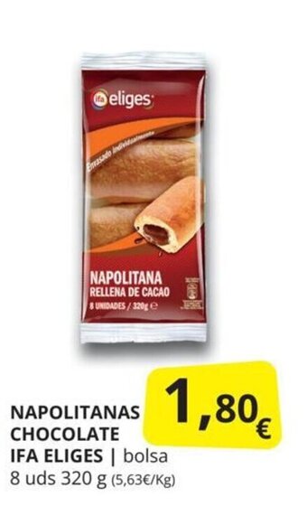 Supermercados MAS Napolitanas chocolate ifa eliges oferta
