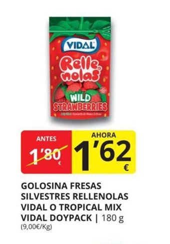 Supermercados MAS Golosina fresas silvestres rellenolas vidal o tropical mix vidal doypack oferta