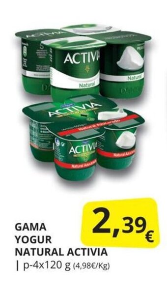 Supermercados MAS Gama yogur natural activia oferta