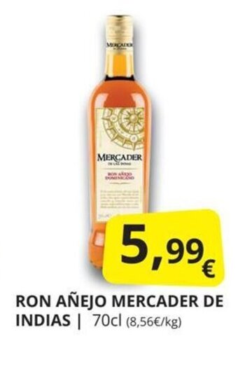 Supermercados MAS Ron añejo mercader de indias oferta
