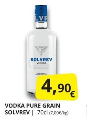 Supermercados MAS Vodka pure grain solvrev oferta