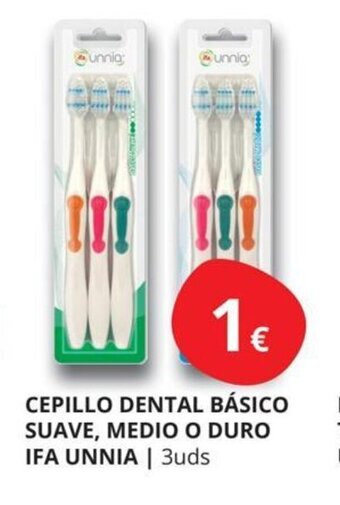 Supermercados MAS Cepillo dental básico suave, medio o duro ifa unnia oferta