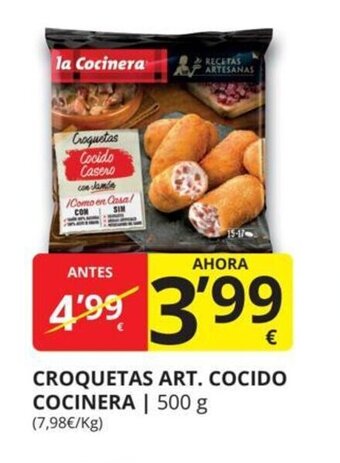 Supermercados MAS Croquetas art. cocido cocinera oferta