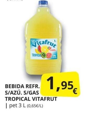 Supermercados MAS Bebida refr. s/azú. s/gas tropical vitafrut oferta