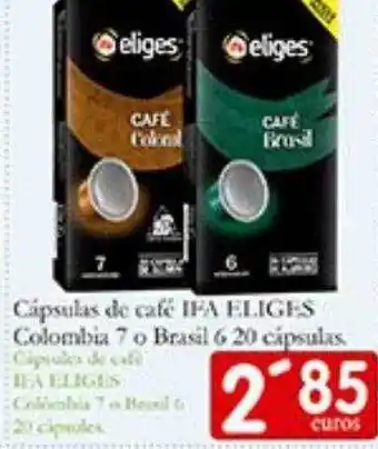 Supermercados Bip Bip Cápsulas de café ifa eliges colombia 7 o brasil 6 oferta