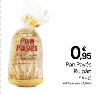 Supermercados El Jamón Pan payés ruipán oferta