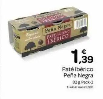Supermercados El Jamón Paté ibérico peña negra oferta