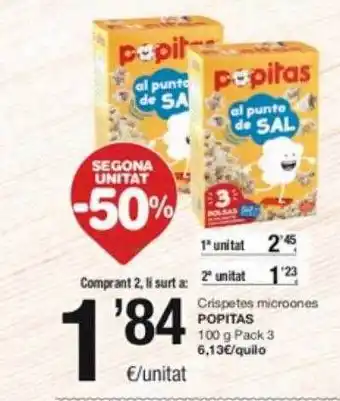 SPAR Fragadis Segona unitat -50% crispetes microones popitas oferta