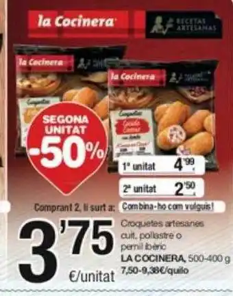 SPAR Fragadis Croquetes artesanes cuit, pollastre o pernil ibèric la cocinera oferta
