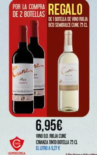 Claudio Vino d.o. rioja cune crianza tinto botella oferta