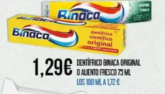 Claudio Dentífrico binaca original o aliento fresco oferta