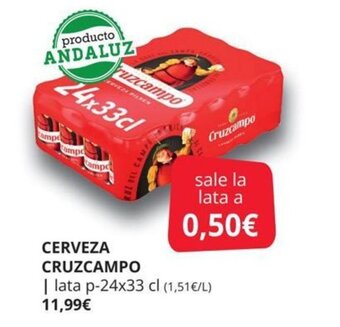 Supermercados MAS Cerveza cruzcampo oferta