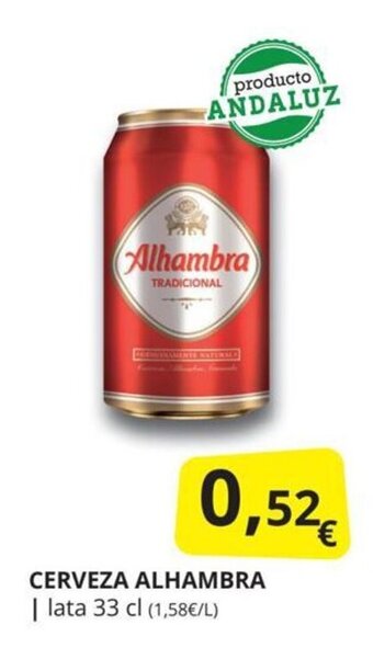 Supermercados MAS Cerveza alhambra oferta