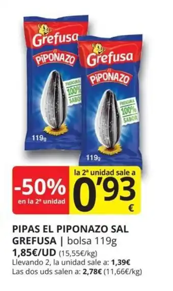 Supermercados MAS Pipas el piponazo sal grefusa oferta