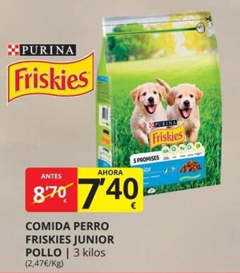 Supermercados MAS Comida perro friskies junior pollo oferta