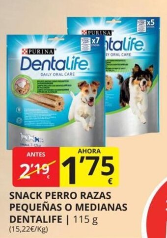 Supermercados MAS Snack perro razas pequeñas o medianas dentalife oferta