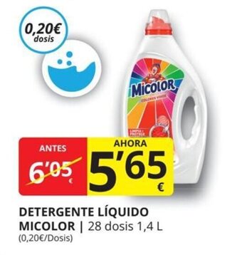 Supermercados MAS Detergente liquido micolor oferta