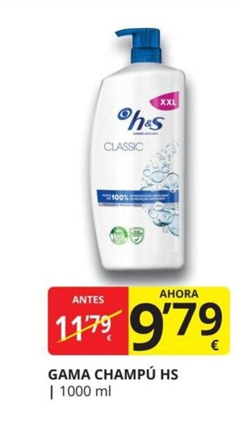 Supermercados MAS Gama champú HS oferta