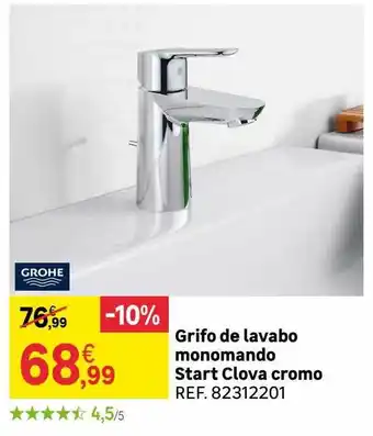 Leroy Merlin Grifo de lavabo monomando start clova cromo grohe oferta