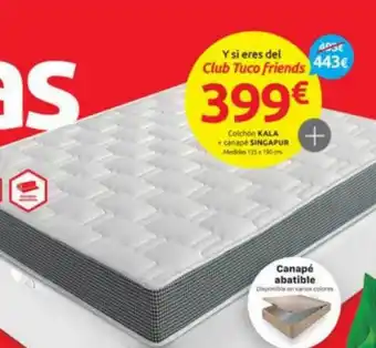 Tuco Colchón kala + canapé singapur oferta