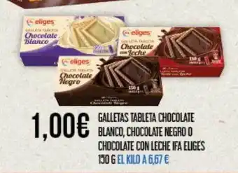 Claudio Galletas tableta chocolate blanco, chocolate negro o chocolate con leche ifa eliges oferta