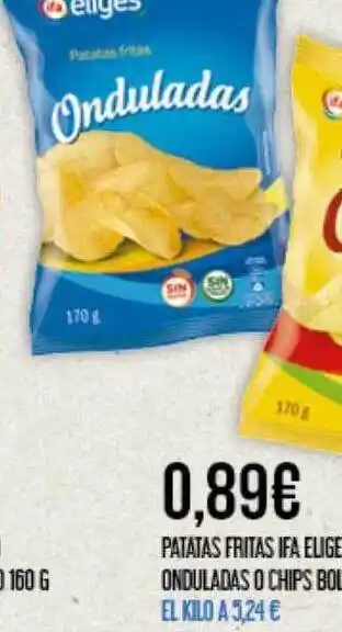 Claudio Patatas fritas ifa eliges onduladas o chips oferta