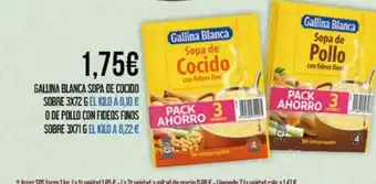 Claudio Gallina blanca sopa de cocido sobre o de pollo cin fideos finos sobre oferta