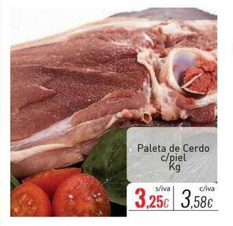 Cuevas Cash Paleta de cerdo c piel kg oferta