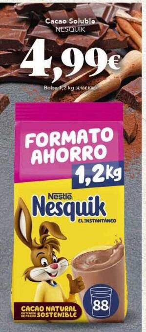 Gadis Cacao soluble nesquik oferta