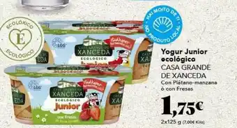 Gadis Yogur junior ecológico casa grande de xanceda con plátano-manzana o con fresas oferta