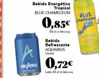 Gadis Bebida energética tropical blue chameleon bebida refrescante aquarius limón oferta
