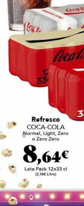 Gadis Refresco coca-cola normal, light, zero o zero zero oferta