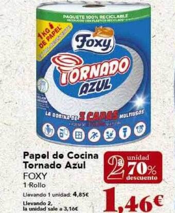 Gadis Papel de cocina tornado azúl foxy oferta