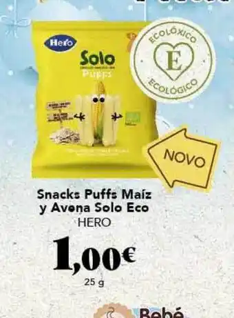 Gadis Snacks puffs maíz yy avena solo eco hero oferta