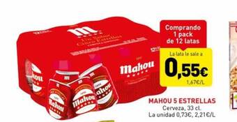 Hiperber Mahou 5 estrellas cerveza oferta
