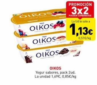 Hiperber Oikos yogur sabores oferta
