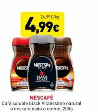 Hiperber Nescafé café soluble black vitalissimo natural o descafeinado o creme oferta